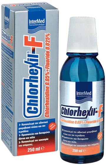 Chlorhexil-F Mouthwash 250ml - Στοματικό Διάλυμα με Χλωρεξιδίνη & Φθόριο